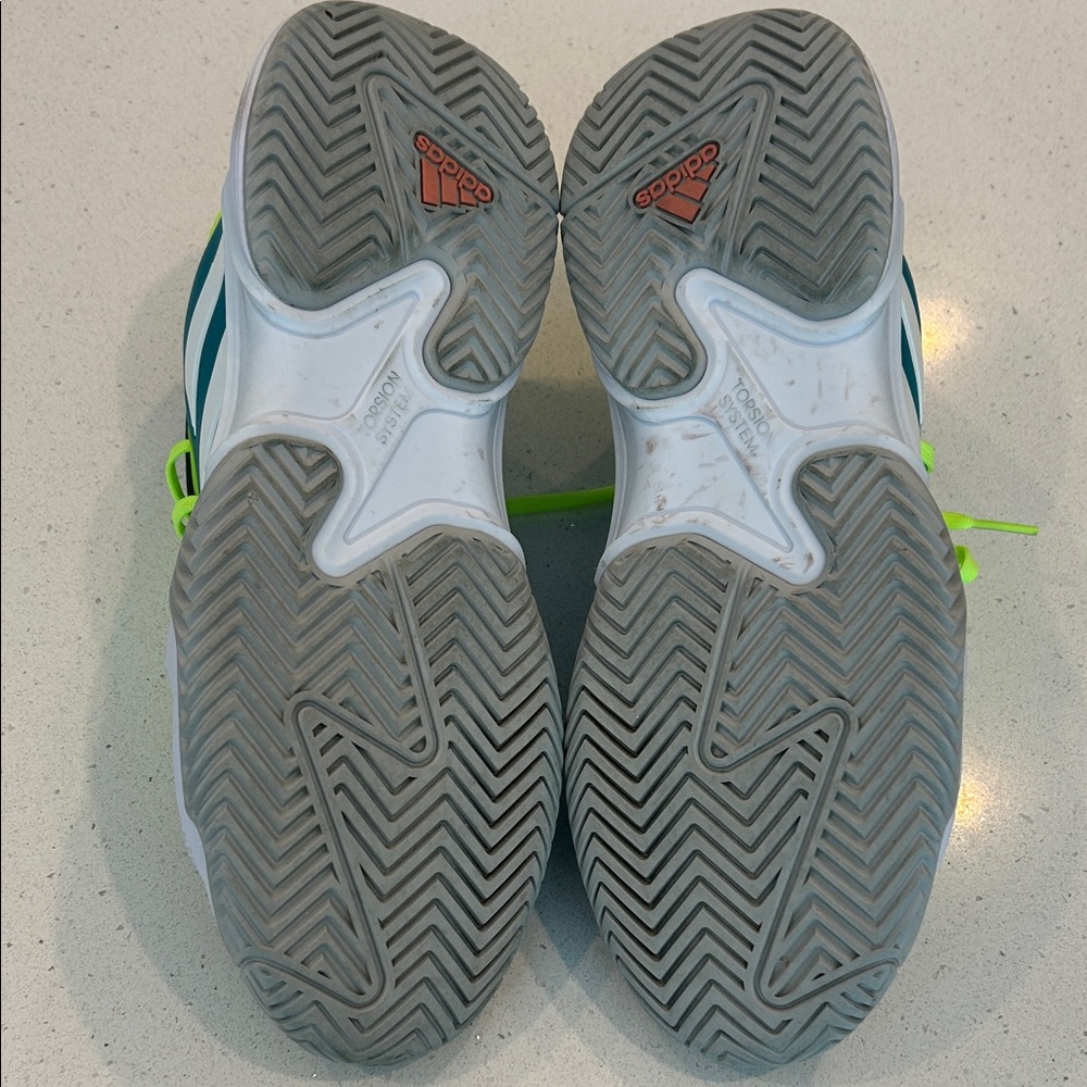 Adidas Barricade Green and Lime Tennis/Pickleball Sneakers - Picture 4 of 10